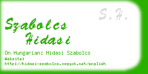 szabolcs hidasi business card